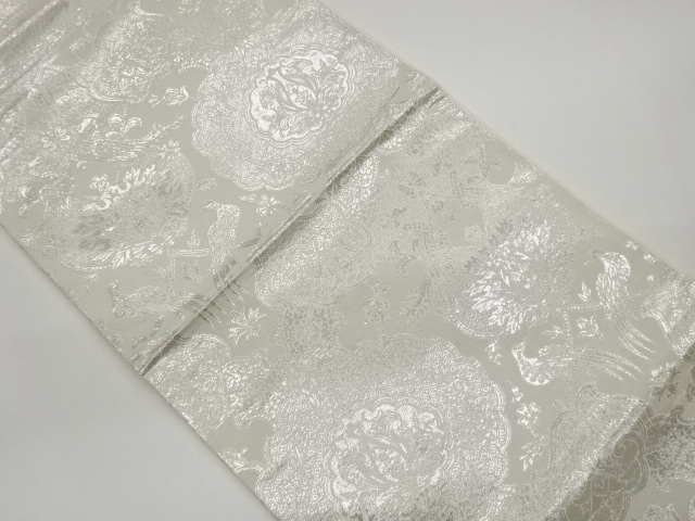 JAPANESE FUKURO OBI / WOVEN FLOWER & BIRD